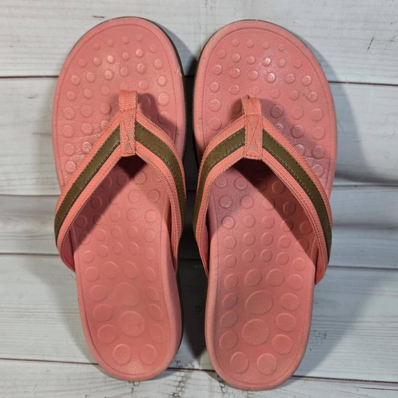 Orthaheel Tide Comfort Thong Flip Flop Sandals Arch Support‎ - Coral Womens 9 - Picture 1 of 7